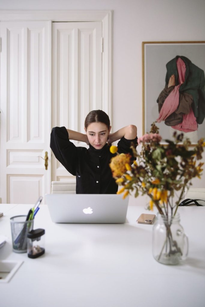 Stretching at the desk